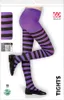 Kinder-Strumpfhose schwarz-violett-gestreift Produktbild-Vorschau 2