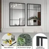 Lustro ścienne COSTWAY, 100 x 70 cm, prostokątne lustro z Podgląd zdjęcia produktu 3