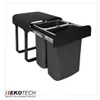 Ekotech Abfallsammler A16S88S Aladin schwarz 2x 8 Liter Produktbild-Vorschau 4