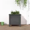 vidaXL Pflanzkübel Grau 40x40x39 cm Massivholz Kiefer Produktbild-Vorschau 2
