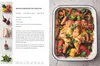 A cookbook page showing a recipe for Harissa Chicken from the oven, with ingredients pictured on the left and the finished dish on the right. Produktbild-Vorschau