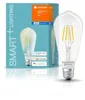 A product box for a smart LED light bulb, with the bulb itself shown next to it. Produktbild-Vorschau