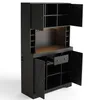 Küchen-Buffetschrank Hochschrank mit LED-Beleuchtung & Produktbild-Vorschau 14