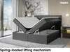 MEBLINI Boxspringbett mit Bettkasten - Gepolstert Produktbild-Vorschau 3