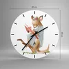 Wanduhr - Rund - Glasuhr - Känguru Mama Kind - 40x40cm - Produktbild-Vorschau 3