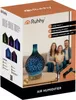 The image shows the packaging of an air humidifier with a family in the background. Produktbild-Vorschau