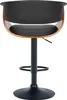 2er Set Barhocker HLO-CP300 Kunstleder  walnuss/schwarz Produktbild-Vorschau 5