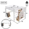 Hoogslaper 140 x 200 cm met bureau, opbergruimte in de Productafbeelding-voorbeeld 10