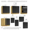 Küchenunterschrank 80 cm - Eiche Artisan und Mocca-Grau - 2 Produktbild-Vorschau 12