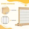 PawHut – dřevěná ohrada pro psy, výsuvná ochranná mřížka do Náhled obrázku produktu 6