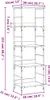 A diagram showing the dimensions of a bookshelf. Produktbild-Vorschau
