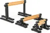 Gymstick Premium Parallettes Liegestützgriffe Holz Schwarz Produktbild-Vorschau 1