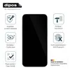 A product image showcasing a smartphone screen protector with various feature icons and text. Produktbild-Vorschau