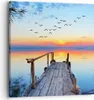 Bild auf Leinwand - Leinwandbild - Brücke See - 40x40cm - Produktbild-Vorschau 1