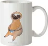 Mr. & Mrs. Panda Teetasse Faultier Kaffee - Weiß - Produktbild-Vorschau 1