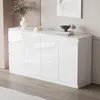 Sideboard mit 3 Schubladen und 3 Türen, Hochglanz-Kommode, Produktbild-Vorschau 2