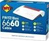 The image shows the retail packaging of a FRITZ!Box 6660 Cable router. Produktbild-Vorschau
