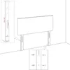 vidaXL Kopfteile Creme 200x5x78/88 cm Stoff Produktbild-Vorschau 5