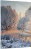 Bilder auf glas - Einteilig - Winter Schnee Fluss - 50x70cm Produktbild-Vorschau 1