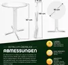tillvex® Gastro Stehtisch klappbar Ø80cm weiß | Bistrotisch Produktbild-Vorschau 5