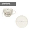 2er Retro Kitchen Espressotasse Untertasse Creme-Blau Lungo Produktbild-Vorschau 4