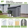 4'x8' Metall-Gartenschuppen, Anbau-Schuppen mit Voir les images du produit 10