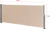A beige retractable side awning is shown extended, with dimensions indicated. Produktbild-Vorschau