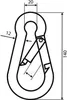 Feuerwehrkarabinerhaken Karabinerhaken 4,5,6,7,8,9,10,11,12 Produktbild-Vorschau 1