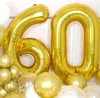 Palloncini - 60° compleanno - Numeri in lamina d'oro - Anteprima dell’immagine prodotto 5