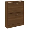 vidaXL Botník hnedý dubový vzhľad 59x17x81 cm materiál na Náhľad obrázku produktu 13