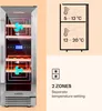 Klarstein vinotéka, 2 zóny, 53 L, vestavná, slim, skleněné Náhled obrázku produktu 4