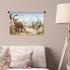 MuchoWow® Wandteppich Wandbehang Dinosaurier - Landschaft - Produktbild-Vorschau 5