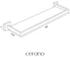 Estante de pared para baño, modelo Alto, cromado, 60 cm Vista previa de la imagen del producto 4