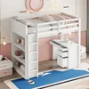 Hochbett,Kinderbett,Einzelbett(Weiß)mit Produktbild-Vorschau 5