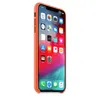 A close-up, angled view of an orange iPhone case with the phone screen visible. Produktbild-Vorschau
