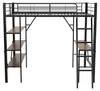 Łóżko piętrowe 90 x 200 cm z biurkiem i 3 dużymi półkami, Podgląd zdjęcia produktu 8