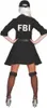 FBI Kostüm flotte FBI Agentin Polizistin für Damen Gr. 32-46 Kleid schwarz Berufe Polizei Police Fasching Karneval Mottoparty Paarkostüm Gruppenkostüm Produktbild-Vorschau