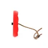 A red round swing seat with a rope attached, isolated on a white background. Anteprima dell’immagine prodotto