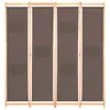 vidaXL 4-teiliger Raumteiler Braun 160 x 170 x 4 cm Stoff Produktbild-Vorschau 1