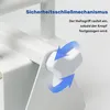 Close-up of a white safety locking mechanism on a bath aid. Produktbild-Vorschau