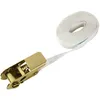 A white ratchet strap with a gold metal buckle on a white background. Anteprima dell’immagine prodotto