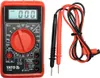 A digital multimeter and its probes are displayed on a white background. Produktbild-Vorschau