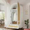 Flieks Rattan Eckkleiderschrank mit Kleiderstange, Produktbild-Vorschau 3