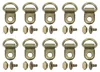 Schnürsenkelhaken-Set, 20 Stück, Bronze, 9x14 mm, Edelstahl