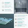 doporro Double porte de douche auto-levante 83,5 88,5 cm de Voir les images du produit 3