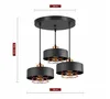LUXOLAR -  Pendelleuchte 3 flammig Schwarz Kupfer E27 60 W Produktbild-Vorschau 3