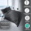 Bettwäsche Baumwolle Satin 135x200 cm Anthrazit Damast Set Produktbild-Vorschau 3