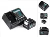 A Makita power source kit including a charger and a battery, shown on a white background. Produktbild-Vorschau