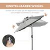 Doppelsonnenschirm, 295 x 219cm, Sonnenschirmmit LED, oval, Produktbild-Vorschau 5