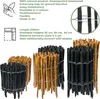 BOGATECO Haselnuss Roll-Steckzaun aus Holz Schwarz Produktbild-Vorschau 1